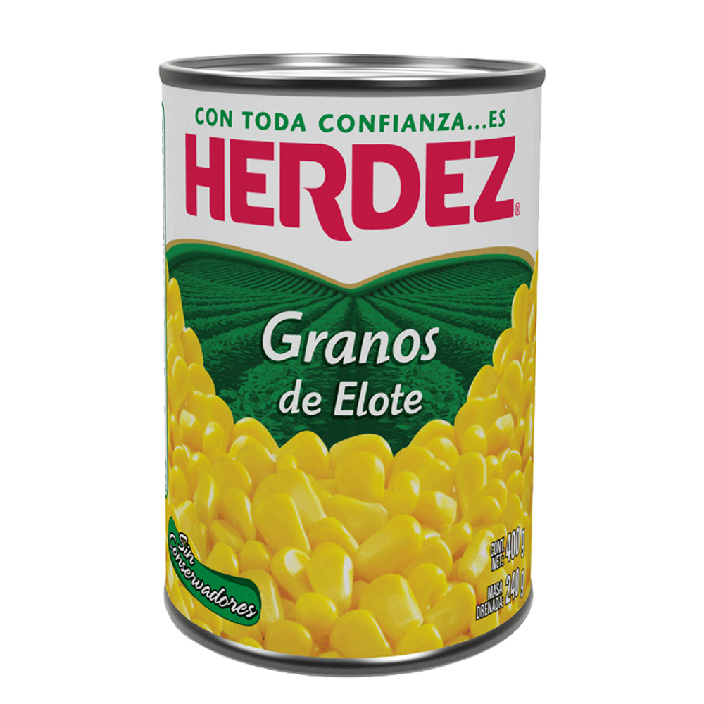 Grano-de-Elote-Herdez-Lata-400-g – All Serve Food Service